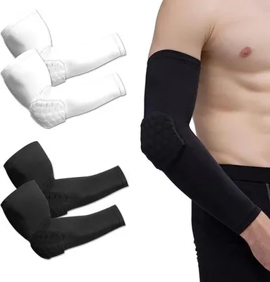 Productafbeelding van Set van vier elastische sportelleboogbeschermers voor sporters met een gewicht van 55-65 kg - armbeschermers voor volleybal
