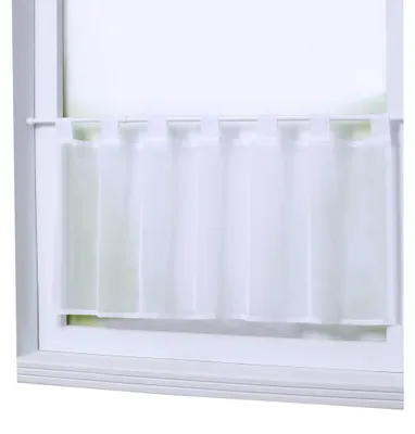 Productafbeelding van Scheibengordijn Voile Bistrogordijn 30x90 cm Wit