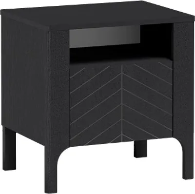 Produktbild von BETTSO Moderner Nachttisch LUMI Schwarz für das Schlafzimmer