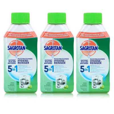 Produktbild von 3x Sagrotan Waschmaschinen Hygiene-Reiniger 250 ml - Für frische & tiefenreine