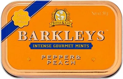 Produktbild von Barkleys Pepper und Peach Dragees mit Pfeffer und Pfirsich 50g