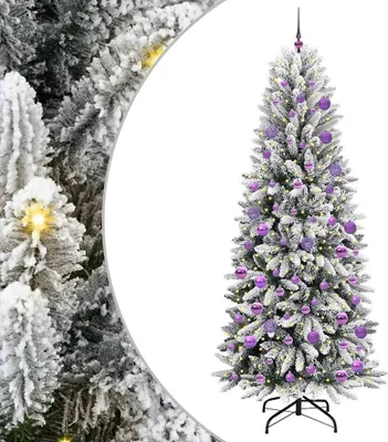 Immagine prodotto di vidaXL Albero di Natale artificiale con 300 LED con supporto bianco 210 cm