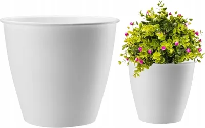 Obrázok produktu pre Plastový kvetináč biela azalka 13 x 12 cm