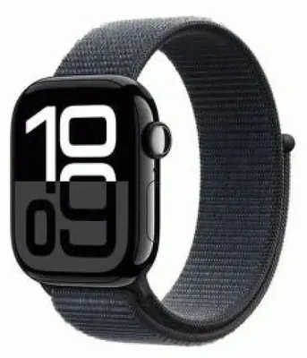 Immagine prodotto di Apple Watch S10/42 mm/Nero Jet/Cinturino Sport/Inchiostro