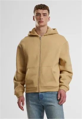 Image de Hommes Urban Classics Fluffy Zip Hoody unionbeige - M
