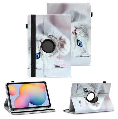 Produktbild von Tablet Hülle für Samsung Galaxy Tab S6 Lite Schutzhülle Tasche Cover DrehbarFarben:Motiv 10