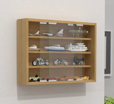 Produktbild von VCM Glasvitrine hängend | Vitrine Glas mit ESG-Sicherheitsglas | Maße: H. 40 x B. 57 x T. 10 cm | Hängevitrine Glas | Modern und platzsparend | Glas Vitrinenschrank - Agisa M