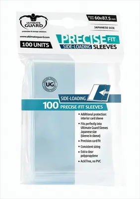 Zdjęcie produktu dla Rękawy Ultimate Guard Precise-Fit Side-Loading Japanese Size Transparent (100)