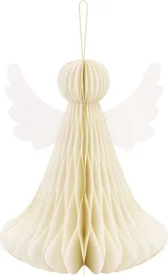 Produktbild von Wabenpapierdeko Engel, elfenbein, 24 cm