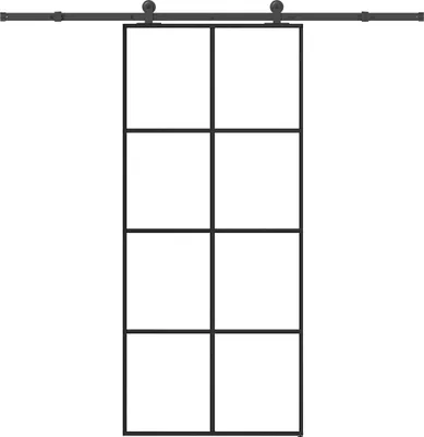 Obrázek produktu pro Posuvné dveře s kováním 90x205 cm ESG sklo a hliník