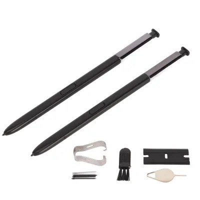Produktbild von 2 Stück Stylus-Stifte für Samsung Galaxy Note 8, Ersatz-Touchscreen-Stifte mit Spitzen und Auswurfstift für Samsung Galaxy Note 8, Schwarz