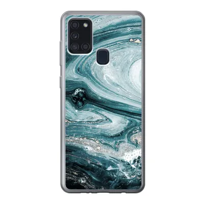 Produktbild von MuchoWow® Handyhülle Schutzhülle Hülle für Samsung Galaxy A21s Marmor - Mineralien - Naturstein Silikon Softcase Handy Hülle - Hartschale
