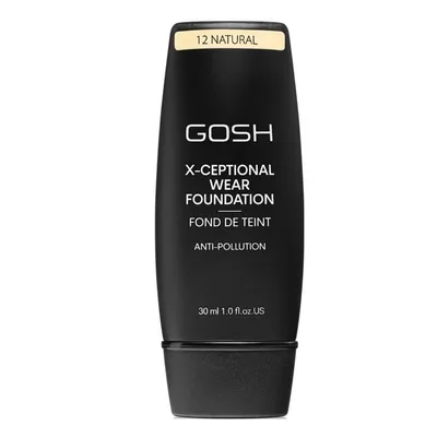 Zdjęcie produktu dla Gosh X-Ceptional Wear Foundation Long Lasting Makeup Podkad do twarzy 12 Natural, 30ml