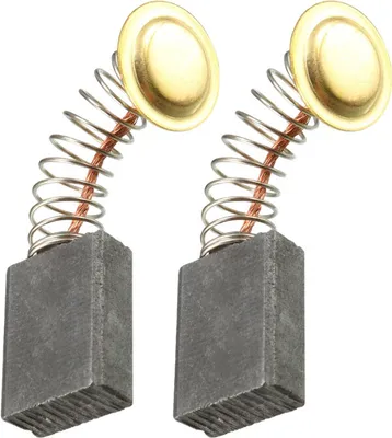 Produktbild von 2x Kohlebürsten für viele Elektromotoren 6x12x17mm (z.B. für Elektro-Werkzeuge) / Motorkohlen Kohlestifte Schleifkohlen