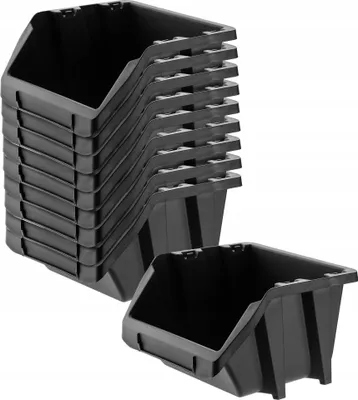 Produktbild von KADAX Werkstatt-Stapelkiste, kleine Sortierbox aus PP Kunststoff, Sichtlagerbox in verschiedenen