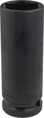 Produktbild von Kraft Schlagschraubernuss 1/2" Stecknuss Lang 22 mm 6-Kant CR-MO