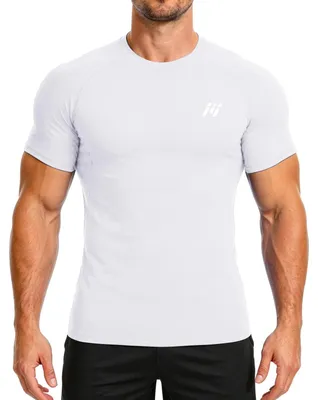 Produktbild von MEETWEE Rash Guard UPF50+ Kompressionsshirt Herren Langarm Kurzarm Funktionsshir