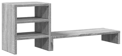Produktbild von vidaXL Monitorständer mit Schreibtisch-Organizer Grau Sonoma