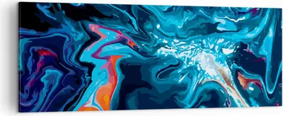 Produktbild von Bild auf Leinwand - Leinwandbild - Abstraktion modern - 140x50cm - Wand Bild - Wanddeko - Leinwanddruck - Bilder - Kunstdruck - Wanddekoration - Leinwand bilder - Wandkunst - AB140x50-4085