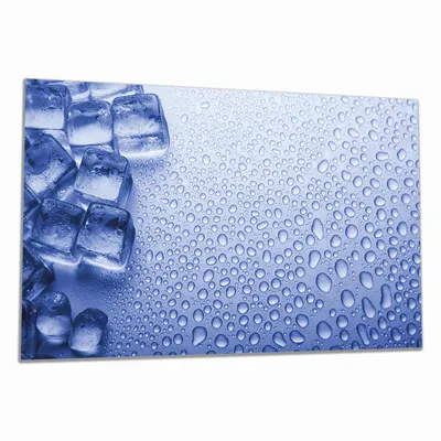 Produktbild von Wallario Herdabdeckplatte aus Glas, Größe 90 x 52 cm 1-teilig, Motiv Wassertropfen auf Glas