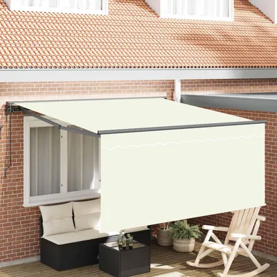 Produktbild von Maison Exclusive - Einziehbare Markise Creme 350 x 250 cm Polyester und Aluminium