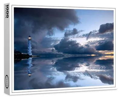 Produktbild von raxxa Premium-Puzzle "Leuchtturm bei Sonnenuntergang", 1000 Teile