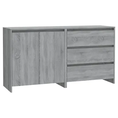 Produktbild von 2-tlg. Sideboard Grau Sonoma Holzwerkstoff