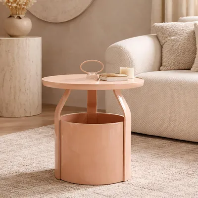 Immagine prodotto di Inle - Tavolino da Salotto, 46x54x46h cm Rosa, Forma Rotondo