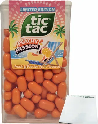 Produktbild von tic tac Peachy Passion (54g Dose) + usy Block