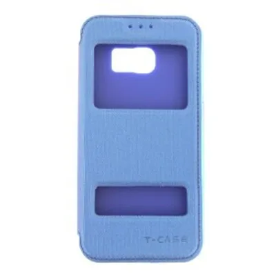 Produktbild von Flip Handyhülle für Samsung S6 Edge Blau Schutz Tasche
