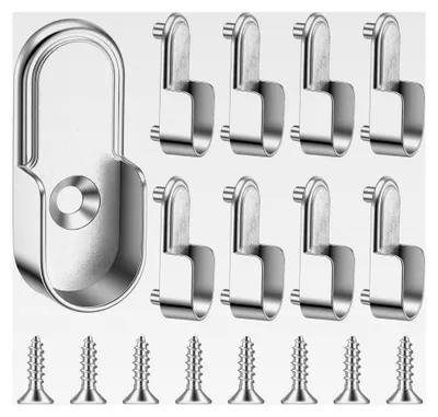 Produktbild von 8 Kleiderstangenhalter mit 8 Schrauben für 15 cm Schrankrohre