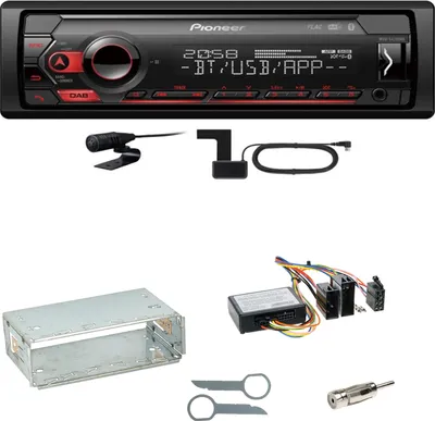 Produktbild von Pioneer MVH-S420DAB Bluetooth DAB+ AUX MP3 Einbauset für Mercedes W210 ab 08/99