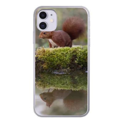 Produktbild von MuchoWow® Handyhülle Schutzhülle Hülle für iPhone 11 Waldtiere - Wasser - Moos Silikon Softcase Handy Hülle - Handytasche