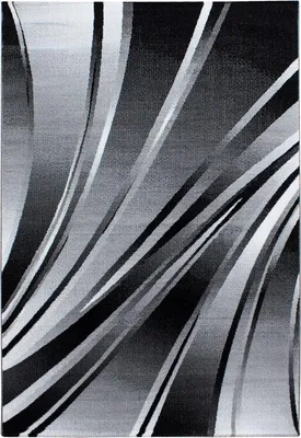 Produktbild von Kurzflor Teppich PARMA Schwarz 240 x 340 cm
