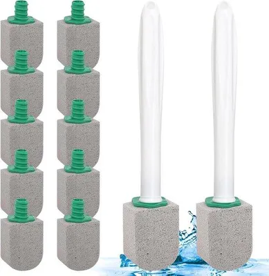 Produktbild von Toilettreiniger mit Langgriff, entfernt Wasserflecken, 10 Stück, Bad