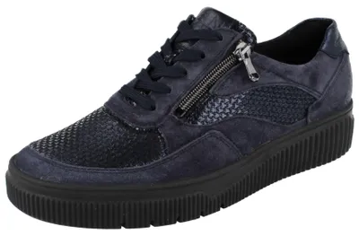 Produktbild von WALDLÄUFER K-Sansa Damen Schnürschuhe blau Lederkombination - Größe: UK 5