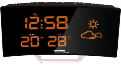 Zdjęcie produktu dla Technoline WS 6832, Czarny, Srebrny, Termometr wewnętrzny, Termometr zewnętrzny, Termometr, Termometr, CR2032, 196 mm