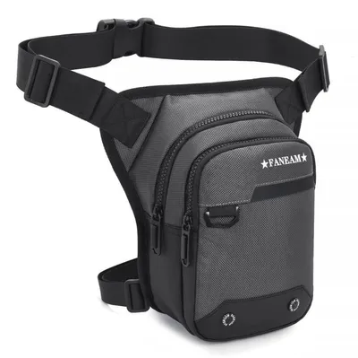 Produktbild von Beintasche Motorrad Herren Taktisch Wasserdicht Atmungsaktiv Grau 24x15x9cm