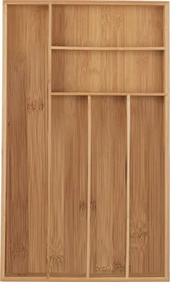 Bestekorganizer Bambus 6 Fächer 5x27,5x46 cm