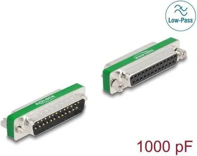 Imagen del producto de Delock - Filtro pasivo de alta frecuencia/interferencia electromagnética - Conector D-sub, con filtro capacitivo de paso bajo