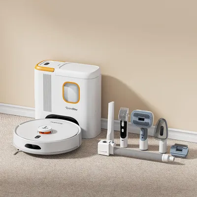 Image de Aspirateur robot avec navigation LiDAR et aspiration automatique
