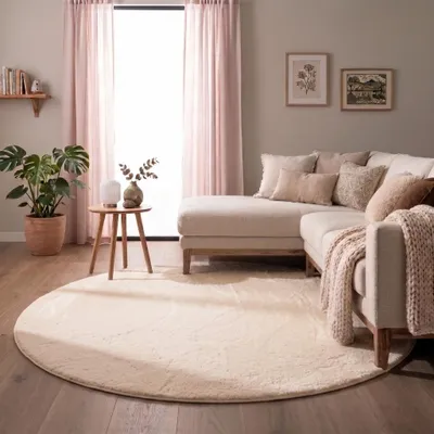 Image de Volero - Tapis oriental - Cozy Crème - Ø 100 cm