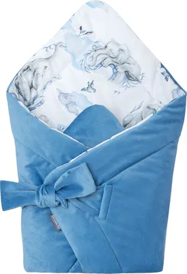 Produktbild von Bellochi 2in1 Baby Einschlagdecke Babyhörnchen - 75 x 75 cm - Baumwolle und Samt Wickeldecke - für Kinderwagen, Babybett oder Kindersitz - Ganzjährig -   -Jambo