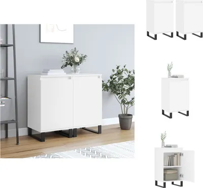 Obrázek produktu pro vidaXL Příborníky 2 ks. Bílé 40x35x70 cm Materiál na bázi dřeva - Příborníky