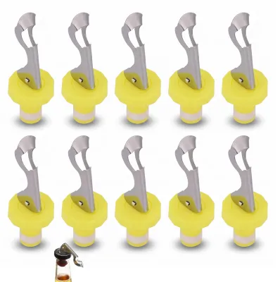 Produktbild von Weinflaschenverschlüsse - 10 Stück Silikon-Flaschenverschluss für luftdichten Verschluss - Set aus 10 Stück