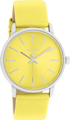 Produktbild von Oozoo Damen Lederarmband Uhr Timepieces gelb Analog Quarzuhr UOC11462