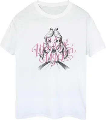 Produktbild von Disney - "Alice In Wonderland In A World Of My Own" T-Shirt für Damen BI8822 (XXL) (Weiß)