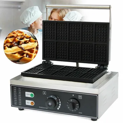 Obrázek produktu pro 1500W komerční vaflový stroj nepřilnavý elektrický vaflový stroj 50  300 ℃