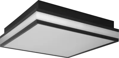 Zdjęcie produktu dla OSRAM SMART+ Matter Magnet LED lampa sufitowa czarna 300x300mm, 24W, 1400lm, TW 3000-6500K, WiFi, Alexa