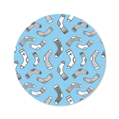 Produktbild von MuchoWow® Mauspad Mousepad Socken - Schnittmuster - Vintage 30x30 cm - Mousepads - Maus Mat - Pad - Mausunterlage - Tischunterlage - Schreibtischmatten